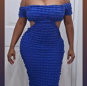 Bubble Maxi Dress - Blue- XS (NEW)